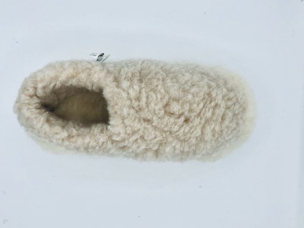 Pantoufles Natural « Siberian » effet mouton, 100% laine mérinos