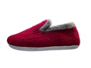 Pantoufle Rouge foncé / Taupe