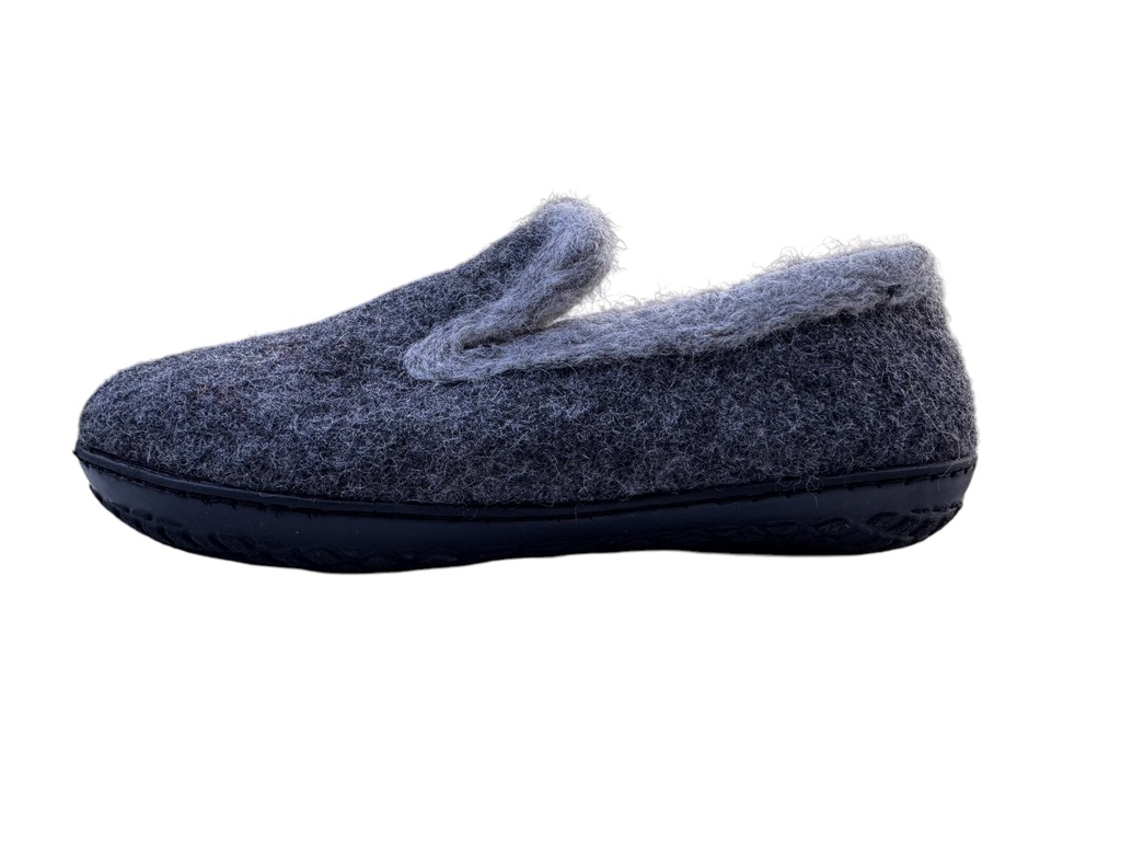 Pantoufle Gris anthracite / Gris moyen