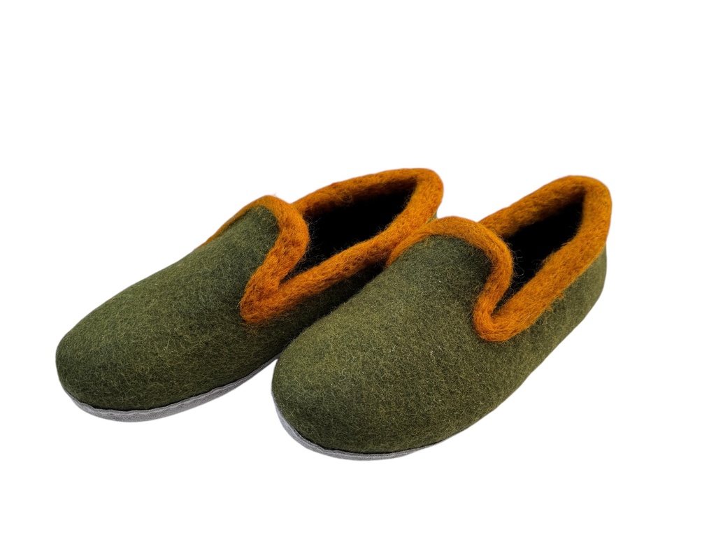 Pantoufle Khaki / Ocre