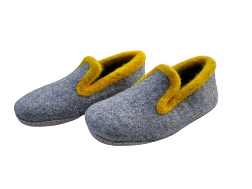 Pantoufle Gris / Jaune